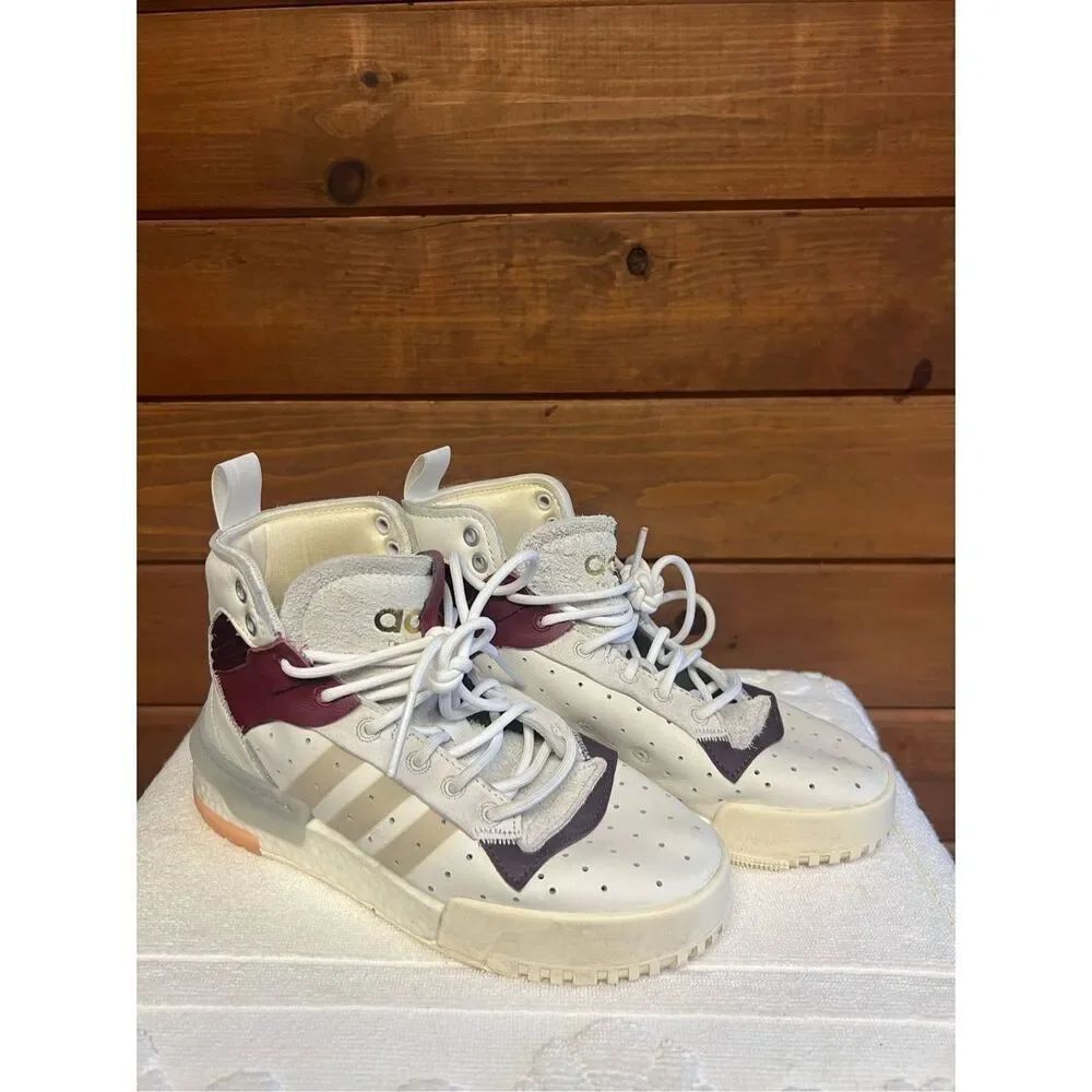 Adidas Mens Rivalry RM White Burgundy Sz 5.5